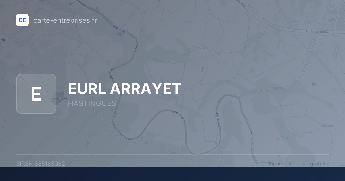 EURL ARRAYET — 385183082 — fiche entreprise