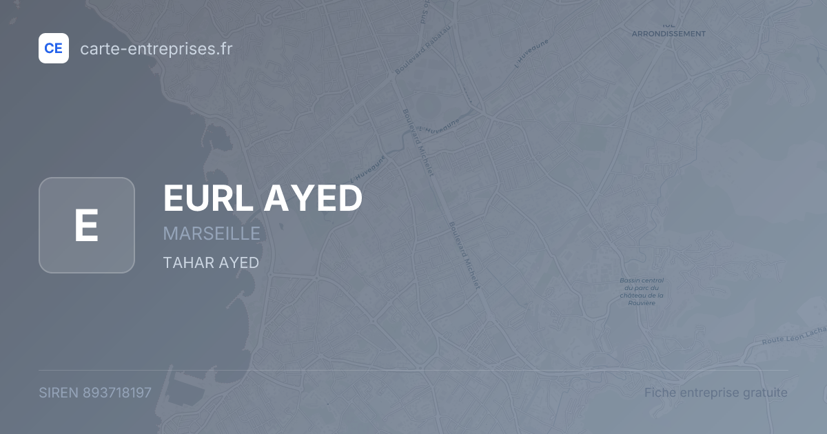 EURL AYED — 893718197 — fiche entreprise