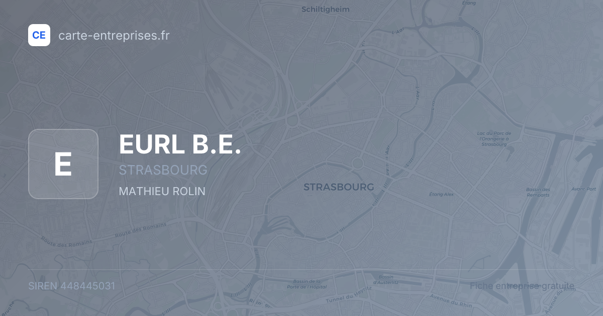 EURL B.E. — 448445031 — fiche entreprise