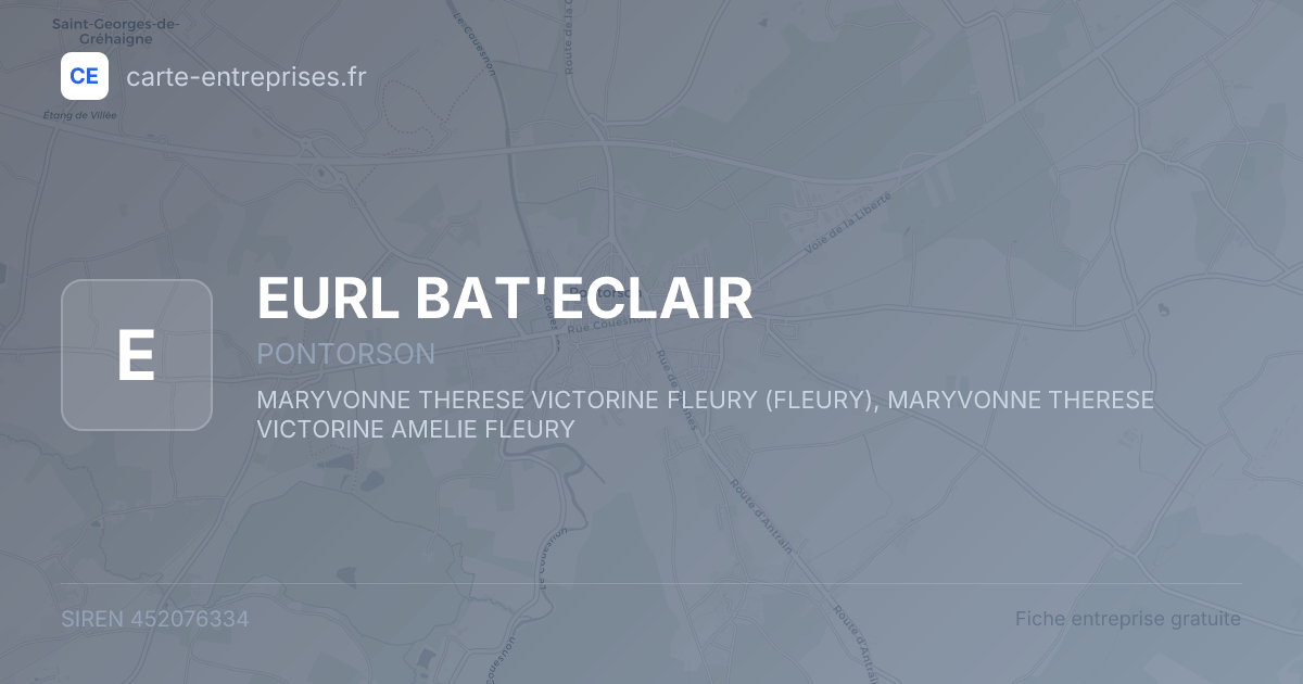 EURL BAT'ECLAIR — 452076334 — fiche entreprise