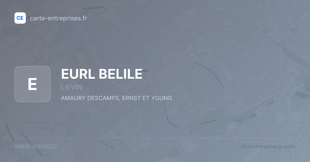EURL BELILE — 403115272 — fiche entreprise