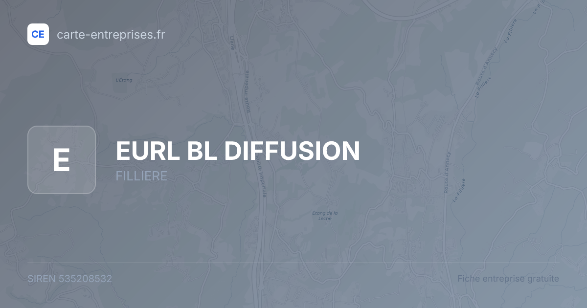 EURL BL DIFFUSION — 535208532 — fiche entreprise