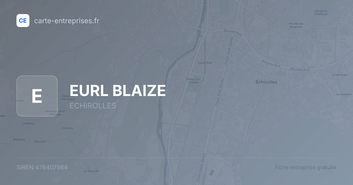 EURL BLAIZE — 478407984 — fiche entreprise
