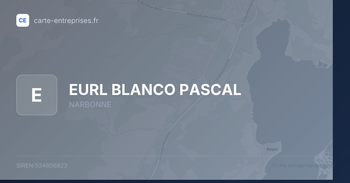 EURL BLANCO PASCAL — 534806823 — fiche entreprise