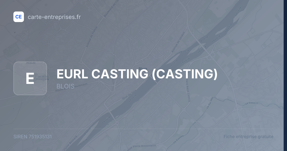 EURL CASTING (CASTING) — 751935131 — fiche entreprise