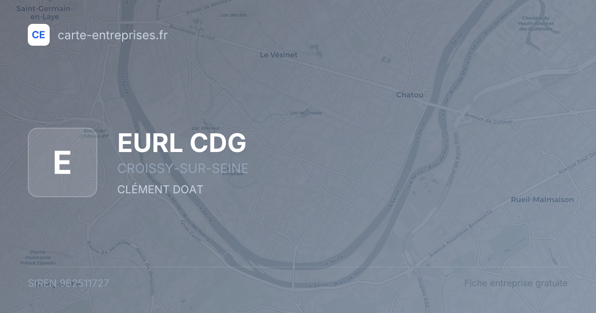 EURL CDG — 982511727 — fiche entreprise