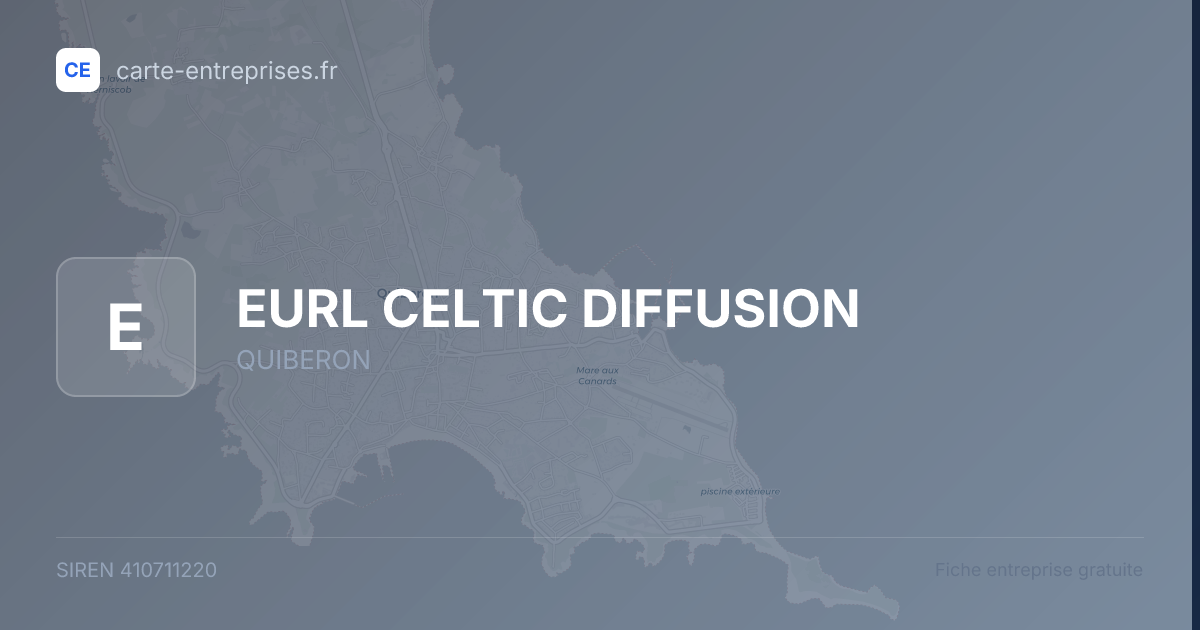EURL CELTIC DIFFUSION — 410711220 — fiche entreprise