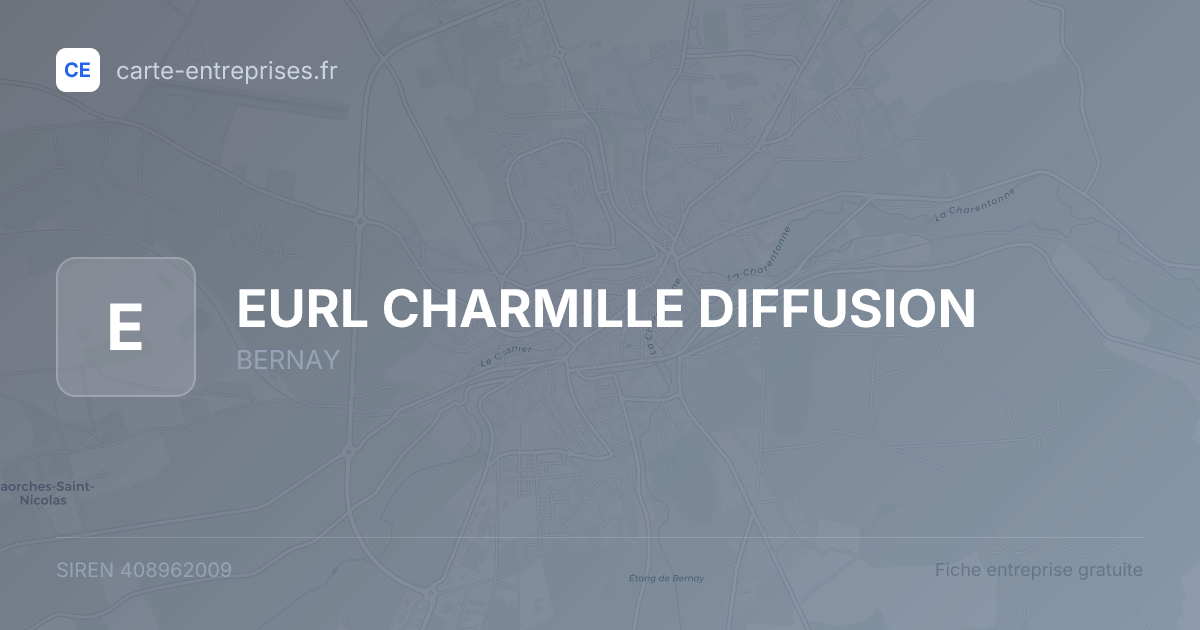 EURL CHARMILLE DIFFUSION — 408962009 — fiche entreprise