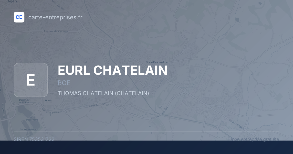 EURL CHATELAIN — 753531722 — fiche entreprise
