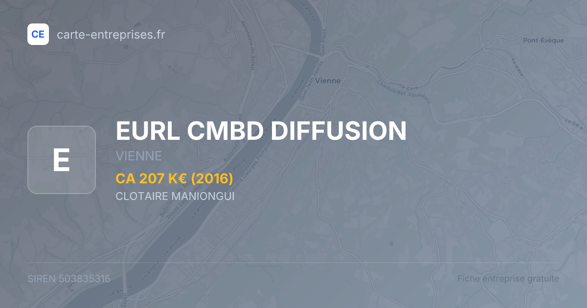 EURL CMBD DIFFUSION — 503835316 — fiche entreprise