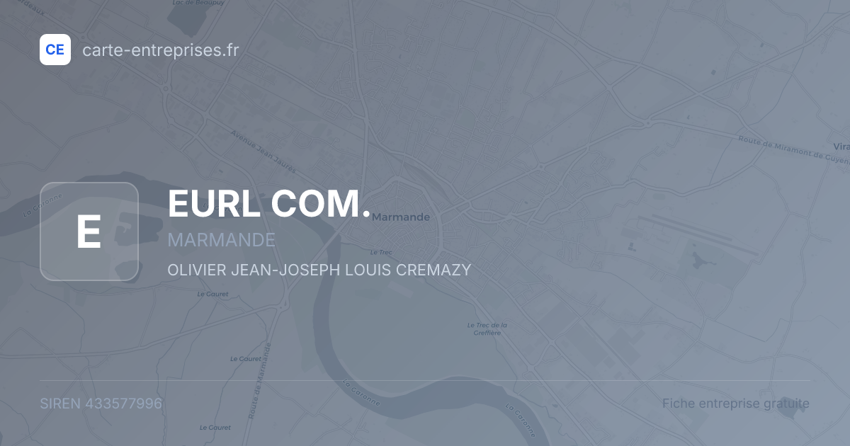 EURL COM. — 433577996 — fiche entreprise