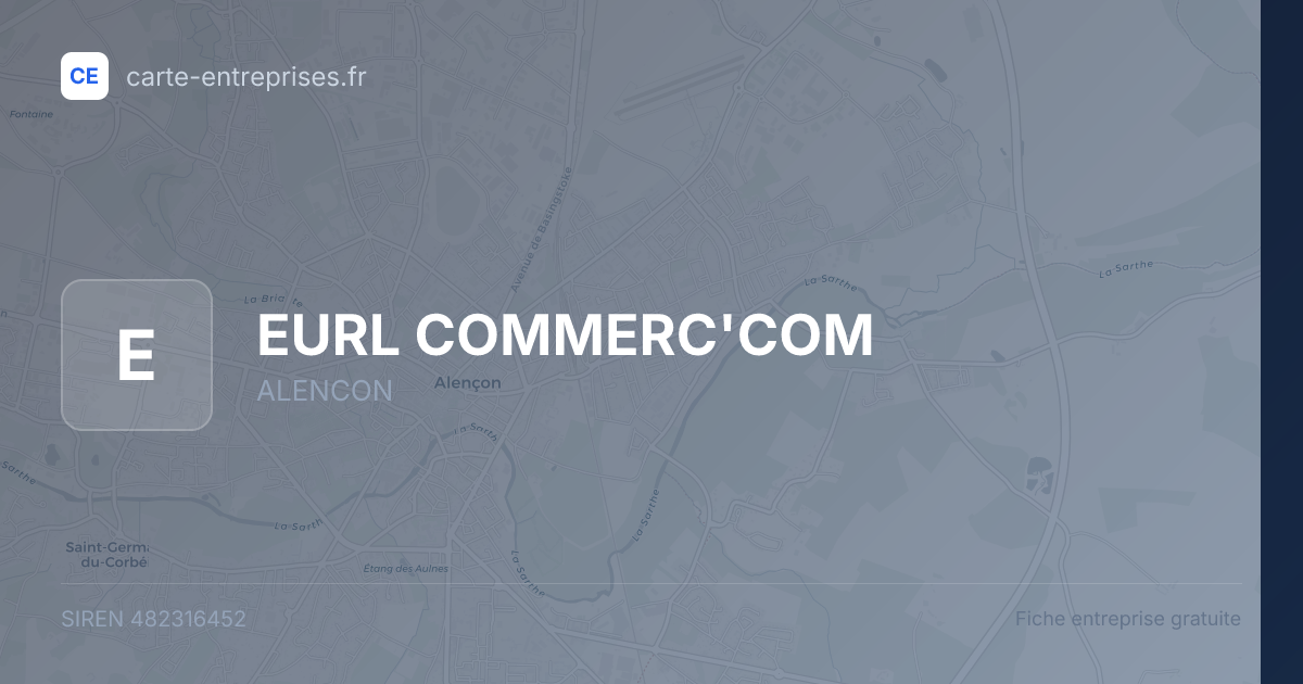 EURL COMMERC'COM — 482316452 — fiche entreprise