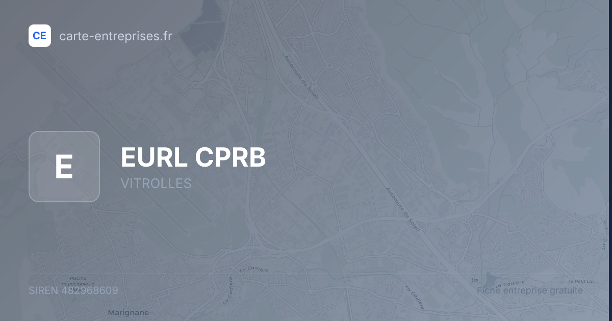 EURL CPRB — 482968609 — fiche entreprise