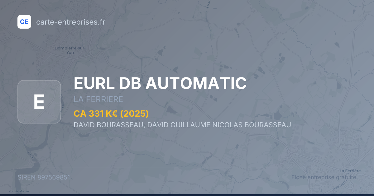 EURL DB AUTOMATIC — 897569851 — fiche entreprise