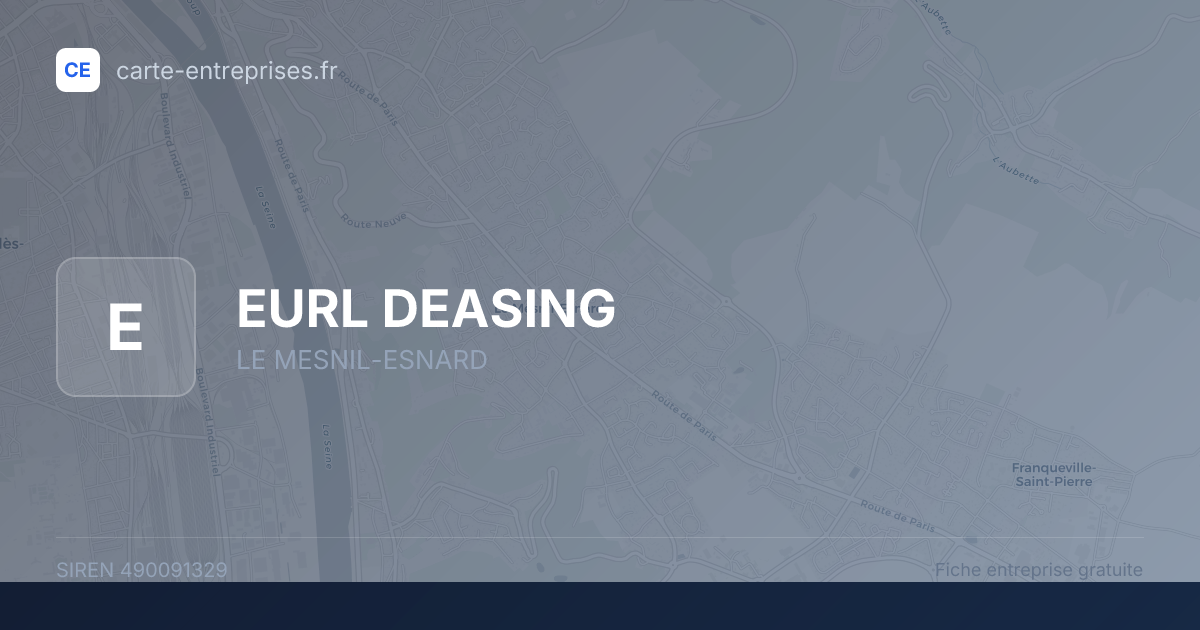 EURL DEASING — 490091329 — fiche entreprise