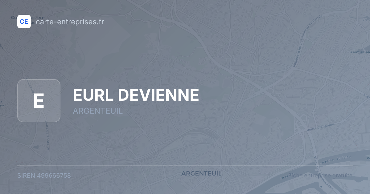 EURL DEVIENNE — 499666758 — fiche entreprise