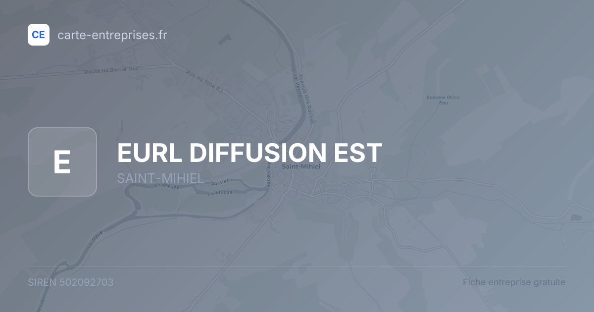 EURL DIFFUSION EST — 502092703 — fiche entreprise