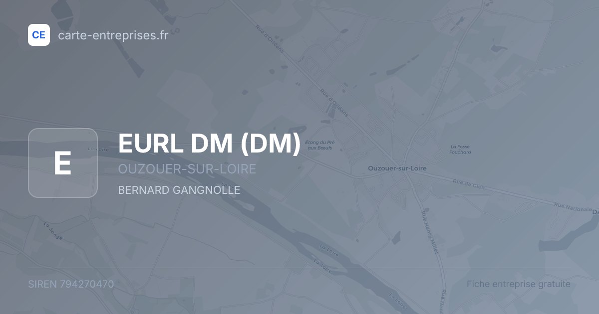EURL DM (DM) — 794270470 — fiche entreprise