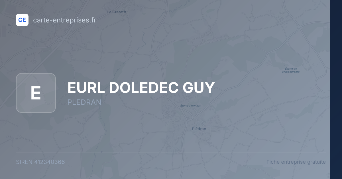 EURL DOLEDEC GUY — 412340366 — fiche entreprise