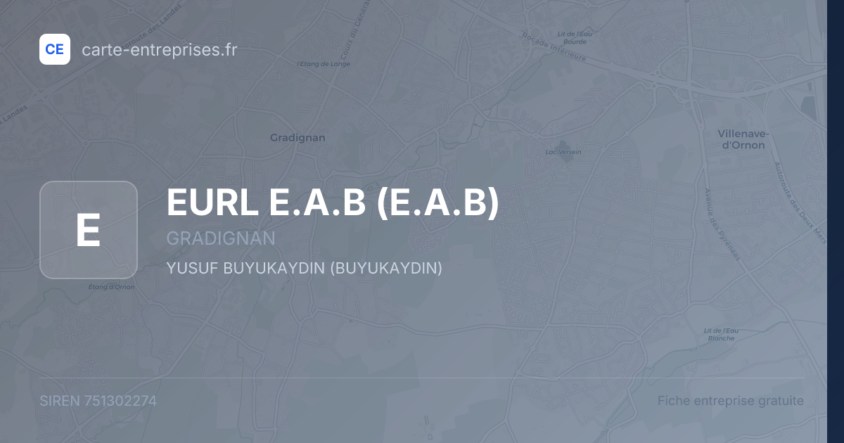 EURL E.A.B (E.A.B) — 751302274 — fiche entreprise