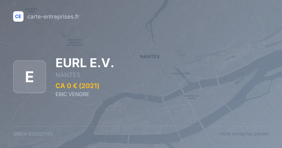EURL E.V. — 832021745 — fiche entreprise