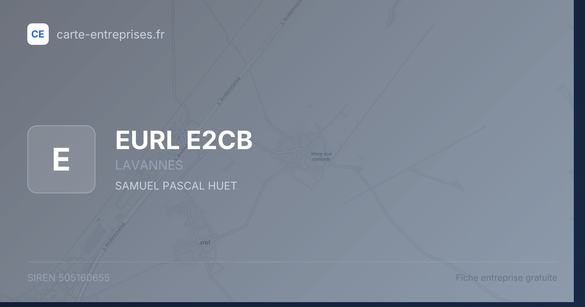 EURL E2CB — 505160655 — fiche entreprise