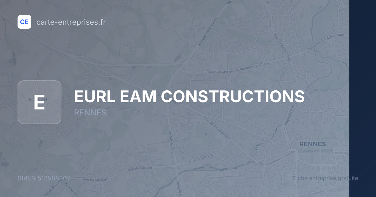 EURL EAM CONSTRUCTIONS — 512588302 — fiche entreprise