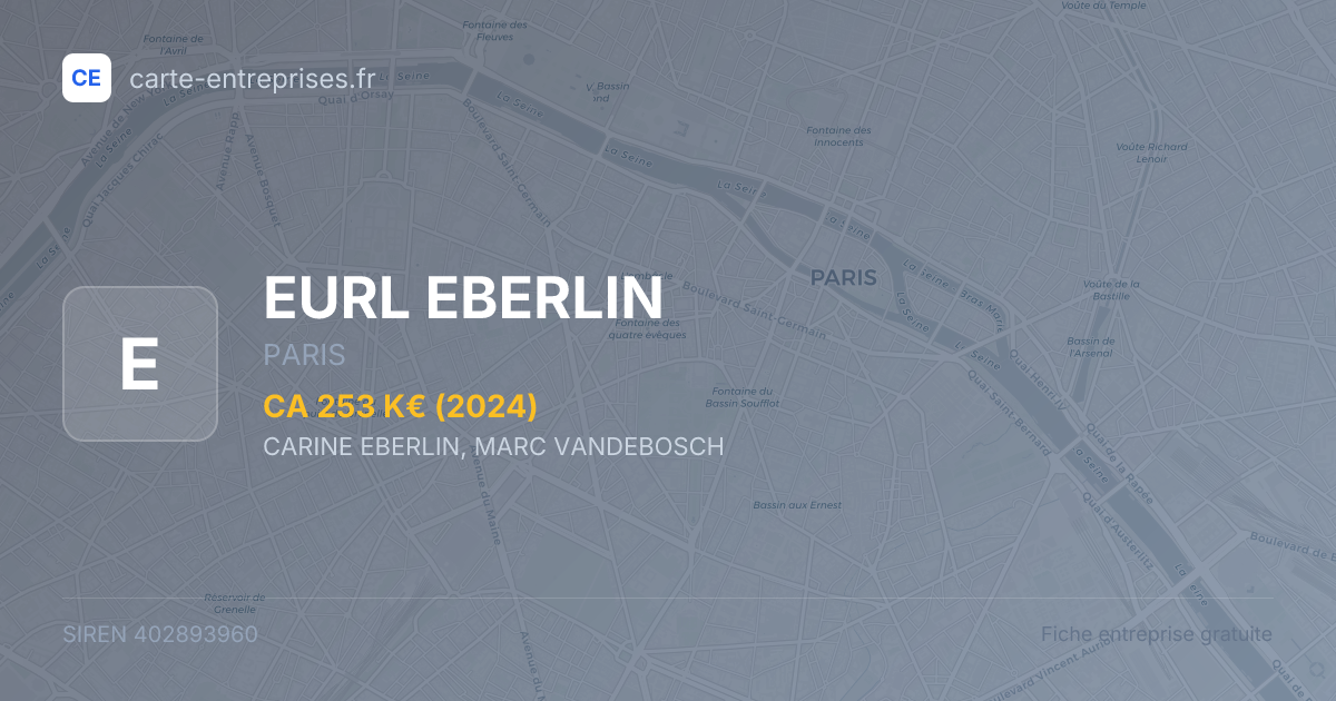 EURL EBERLIN — 402893960 — fiche entreprise