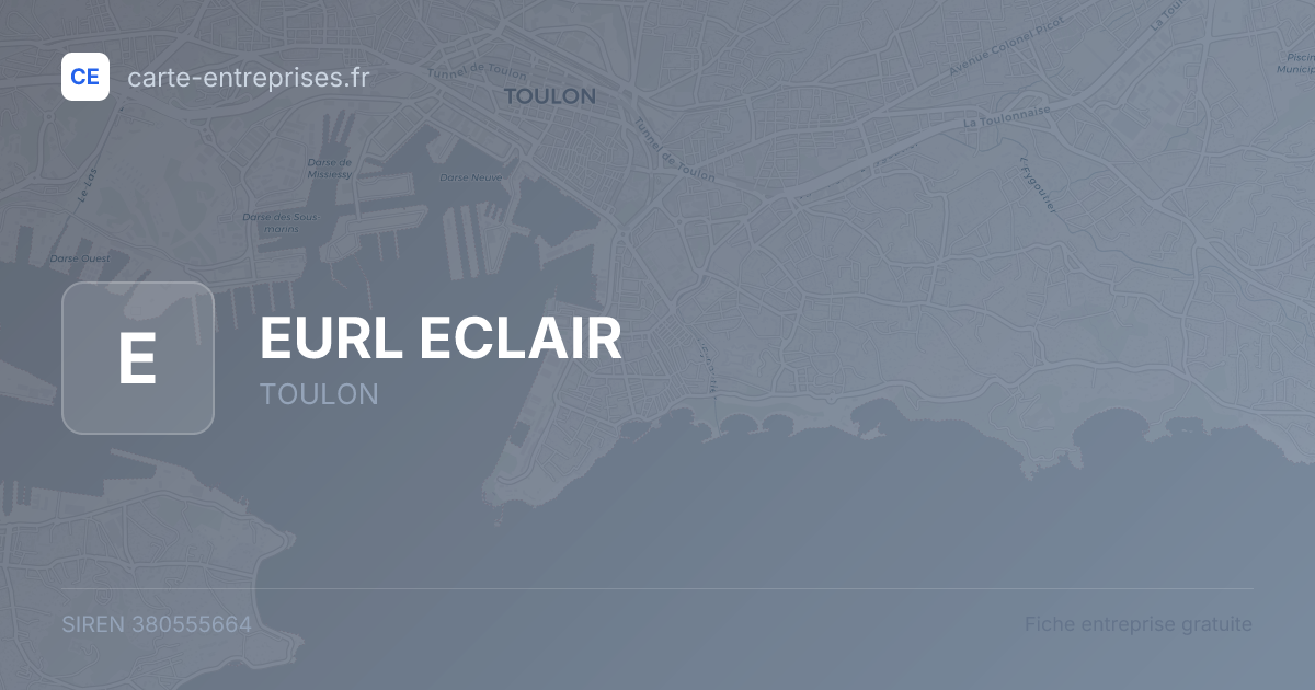 EURL ECLAIR — 380555664 — fiche entreprise