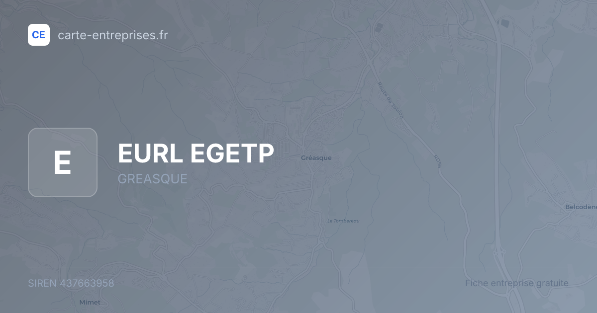 EURL EGETP — 437663958 — fiche entreprise
