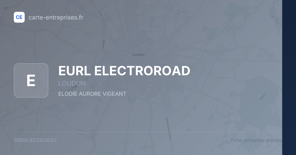 EURL ELECTROROAD — 823303052 — fiche entreprise