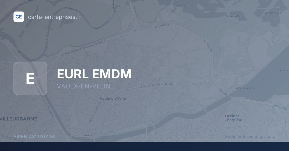 EURL EMDM — 482930286 — fiche entreprise