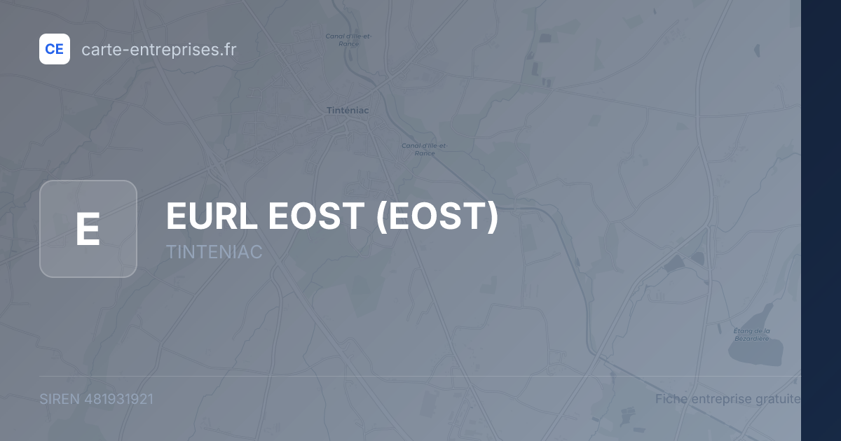 EURL EOST (EOST) — 481931921 — fiche entreprise