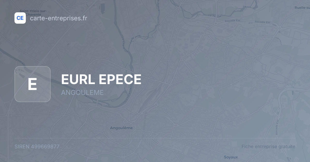 EURL EPECE — 499669877 — fiche entreprise