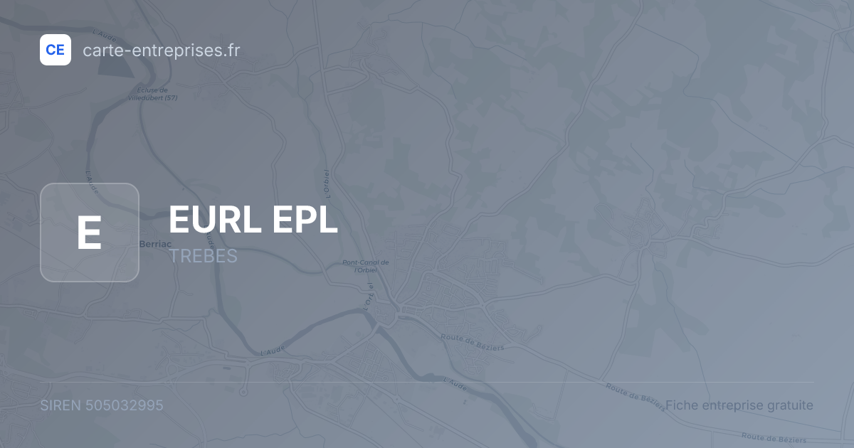EURL EPL — 505032995 — fiche entreprise