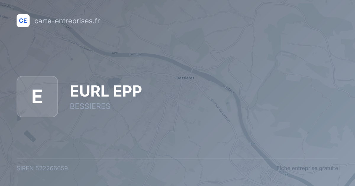 EURL EPP — 522266659 — fiche entreprise