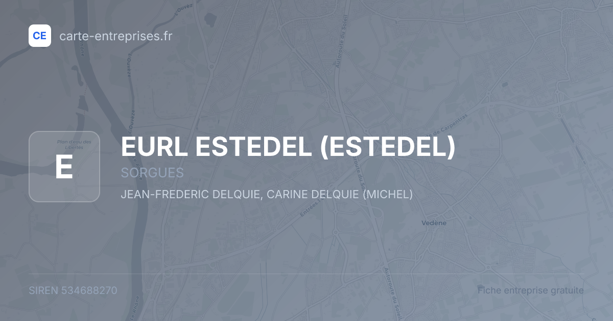 EURL ESTEDEL (ESTEDEL) — 534688270 — fiche entreprise