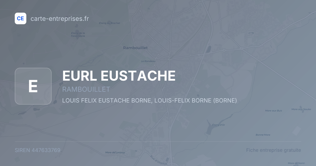 EURL EUSTACHE — 447633769 — fiche entreprise