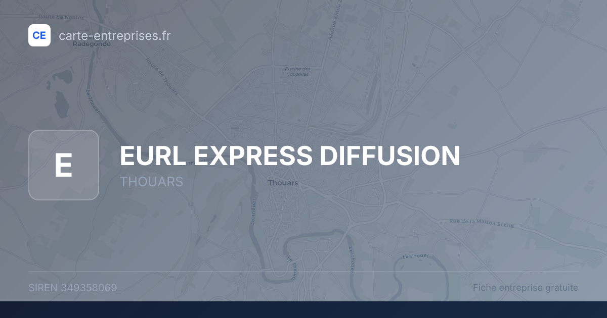 EURL EXPRESS DIFFUSION — 349358069 — fiche entreprise