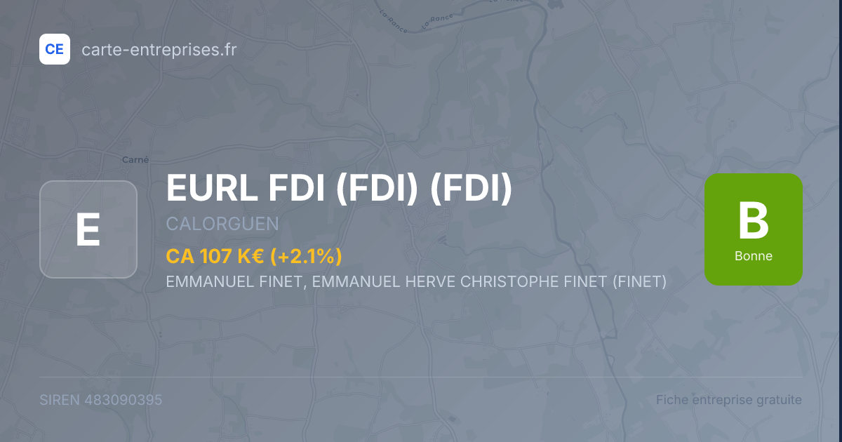 EURL FDI (FDI) (FDI) — 483090395 — fiche entreprise