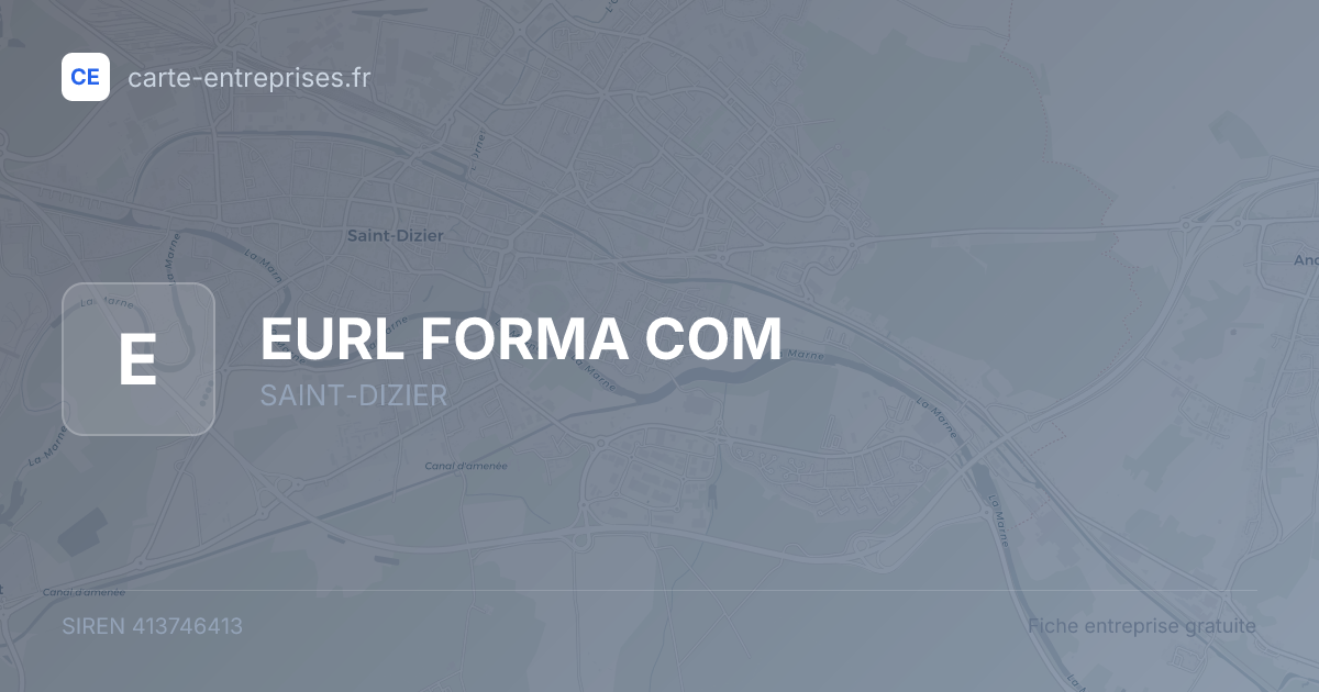 EURL FORMA COM — 413746413 — fiche entreprise
