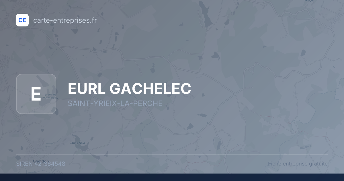 EURL GACHELEC — 421364548 — fiche entreprise