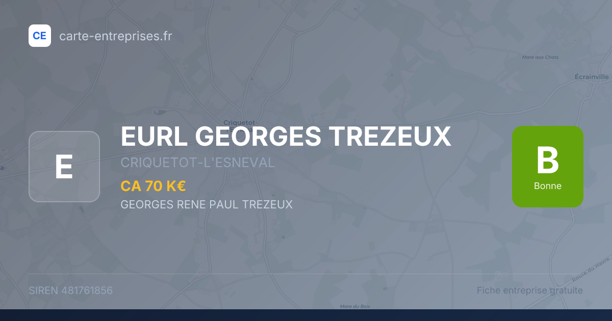 EURL GEORGES TREZEUX — 481761856 — fiche entreprise