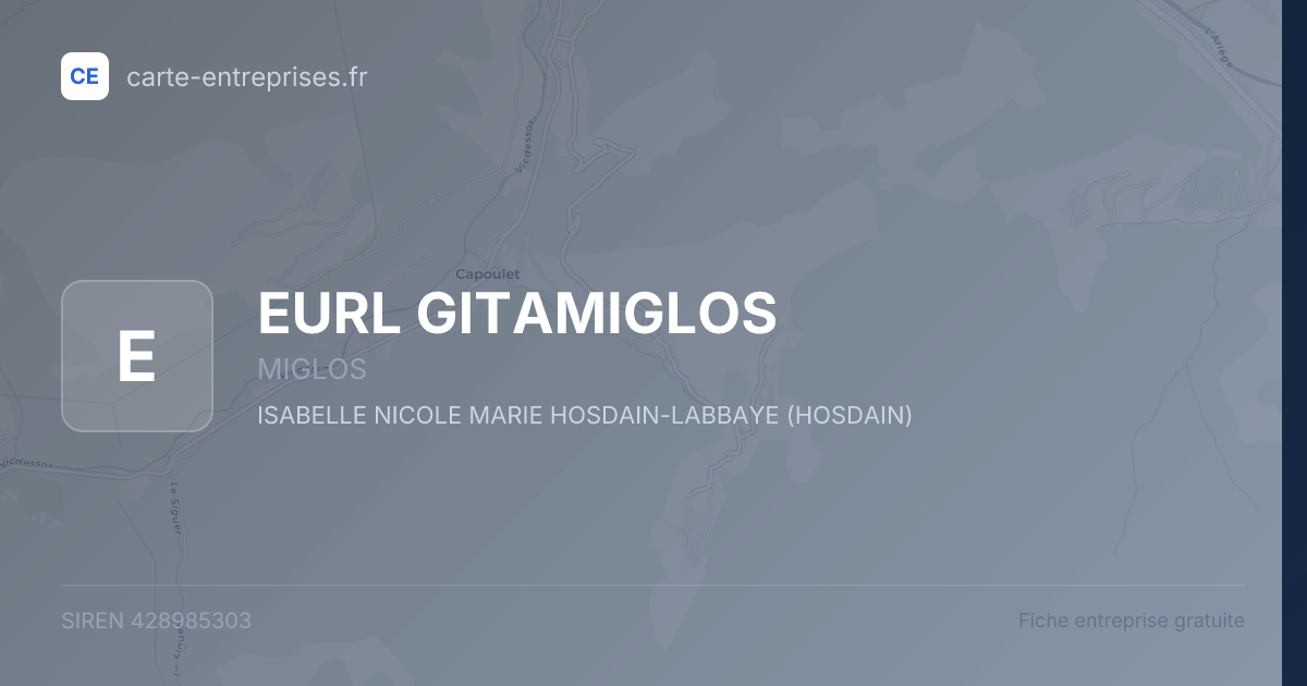 EURL GITAMIGLOS — 428985303 — fiche entreprise