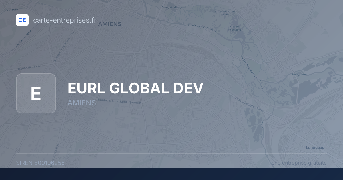 EURL GLOBAL DEV — 800196255 — fiche entreprise