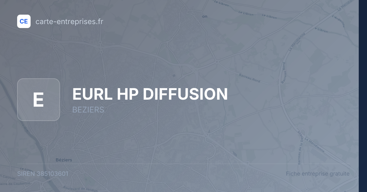 EURL HP DIFFUSION — 385103601 — fiche entreprise
