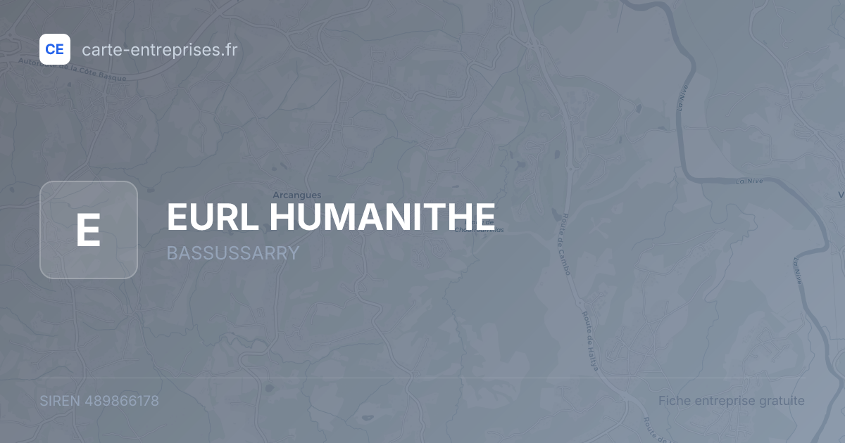 EURL HUMANITHE — 489866178 — fiche entreprise
