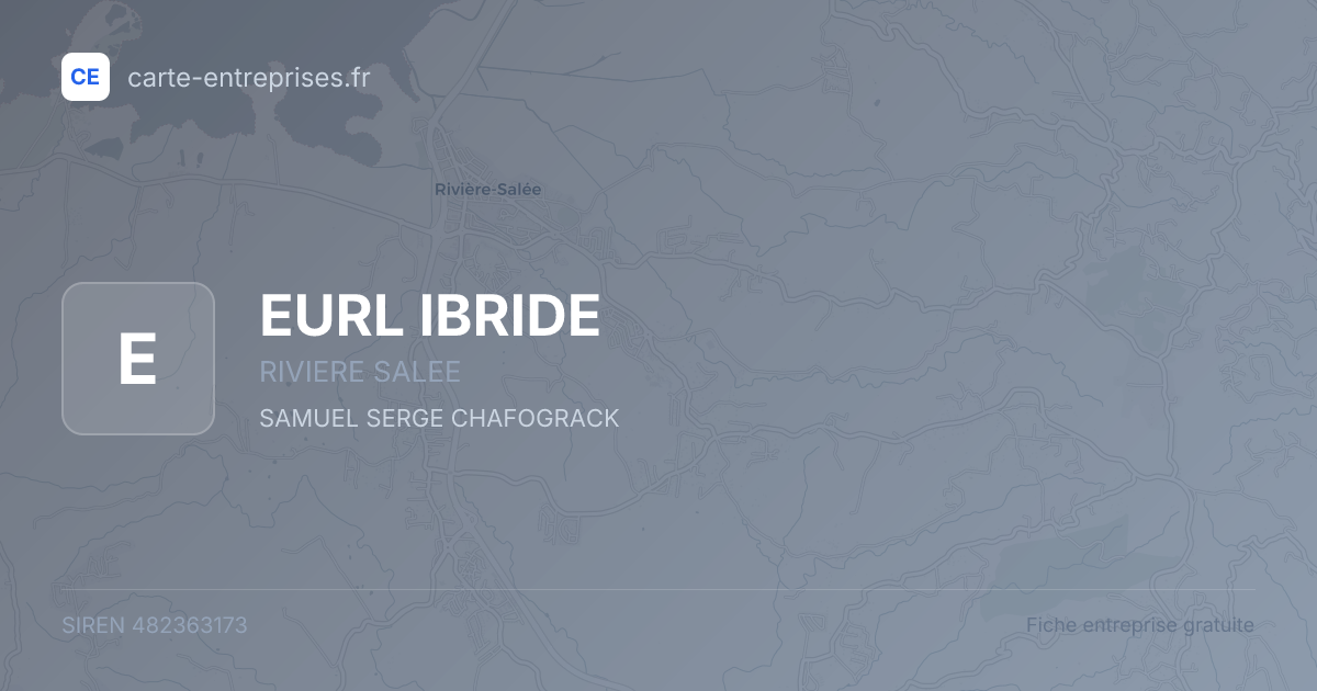 EURL IBRIDE — 482363173 — fiche entreprise