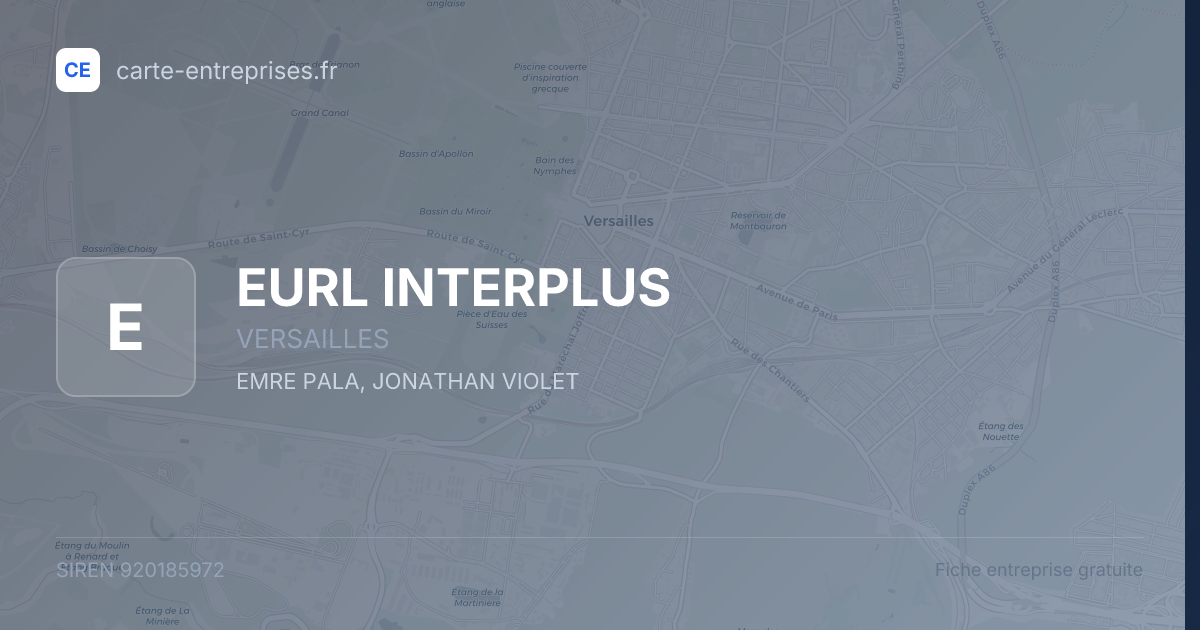 EURL INTERPLUS — 920185972 — fiche entreprise