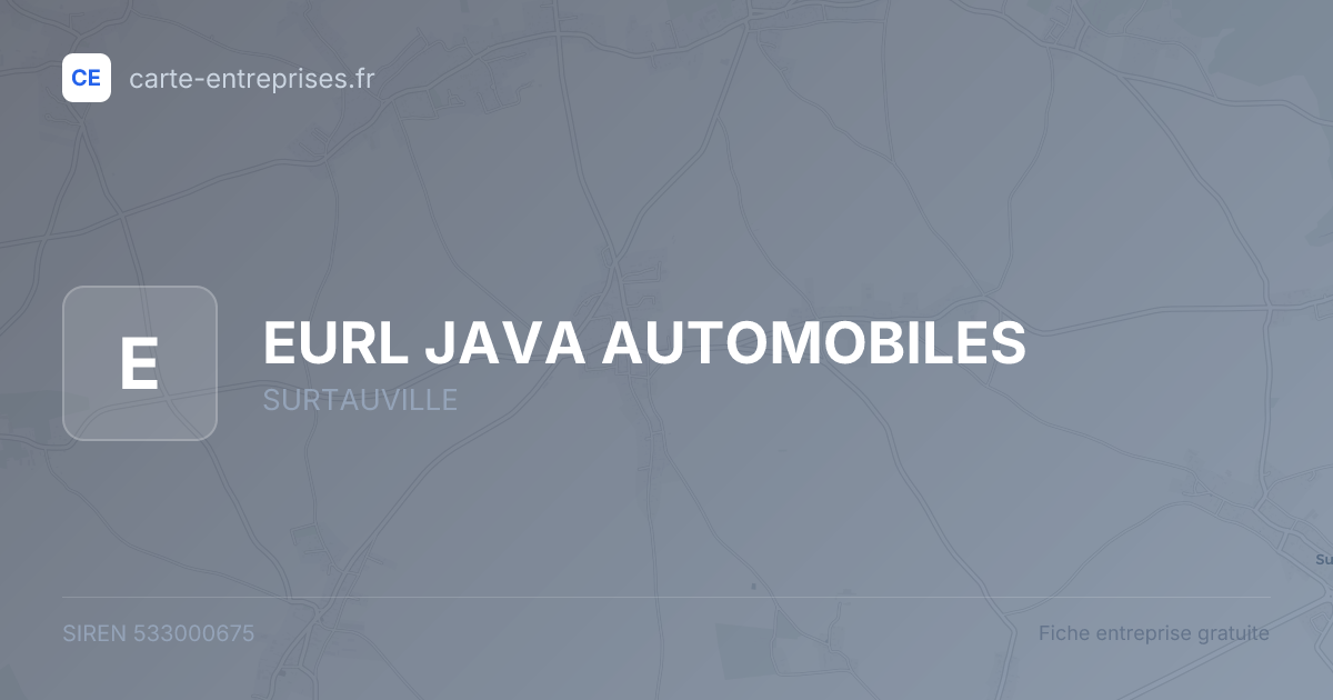 EURL JAVA AUTOMOBILES — 533000675 — fiche entreprise